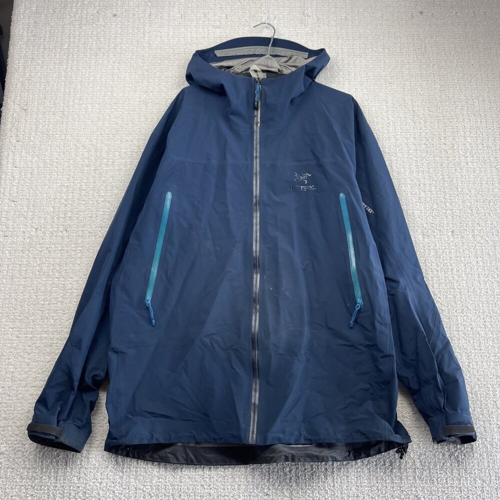 Arc'teryx Zeta LT GTX Gore-Tex Shell Jacket Mens Size 2XL Dark Blue *Read*